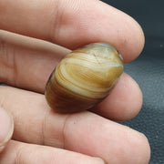 Ancient Suleimani Yellow Agate Bead: Rare Himalayan Amulet