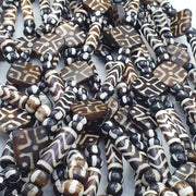 Nepalese tibetan indian yak bone pyu pumtek style beads necklace