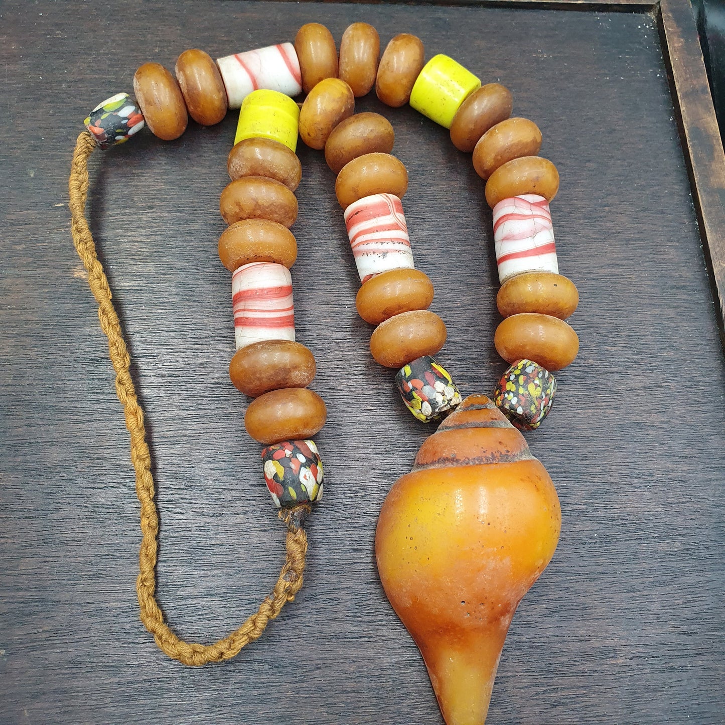Moroccan Handcrafted Glass Vintage Jewelry African Necklace