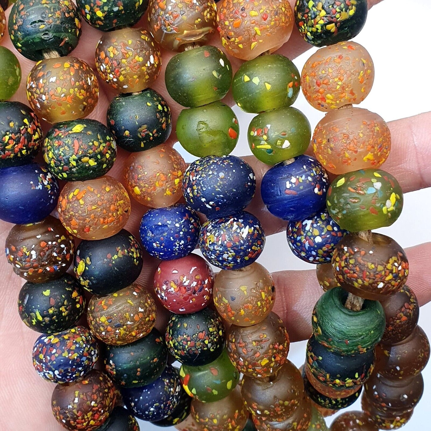Vintage trade candy glass beads beaded necklaceGift