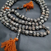Vintage himalayan carved bone 108 beads rosary mala tb-b1