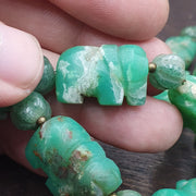 Vintage chinese tibetan jade carving jade animals melon shape necklaces