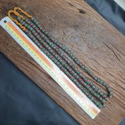 Watermelon Chevron Venetian Glass Bead Strand (10mm)