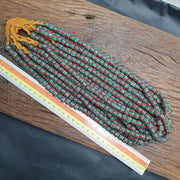 Watermelon Chevron Venetian Glass Bead Strand (9mm, 24 inch)