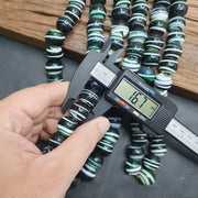 Antique African Glass Bead Strand: Multicolor Handmade Beads (17mm)