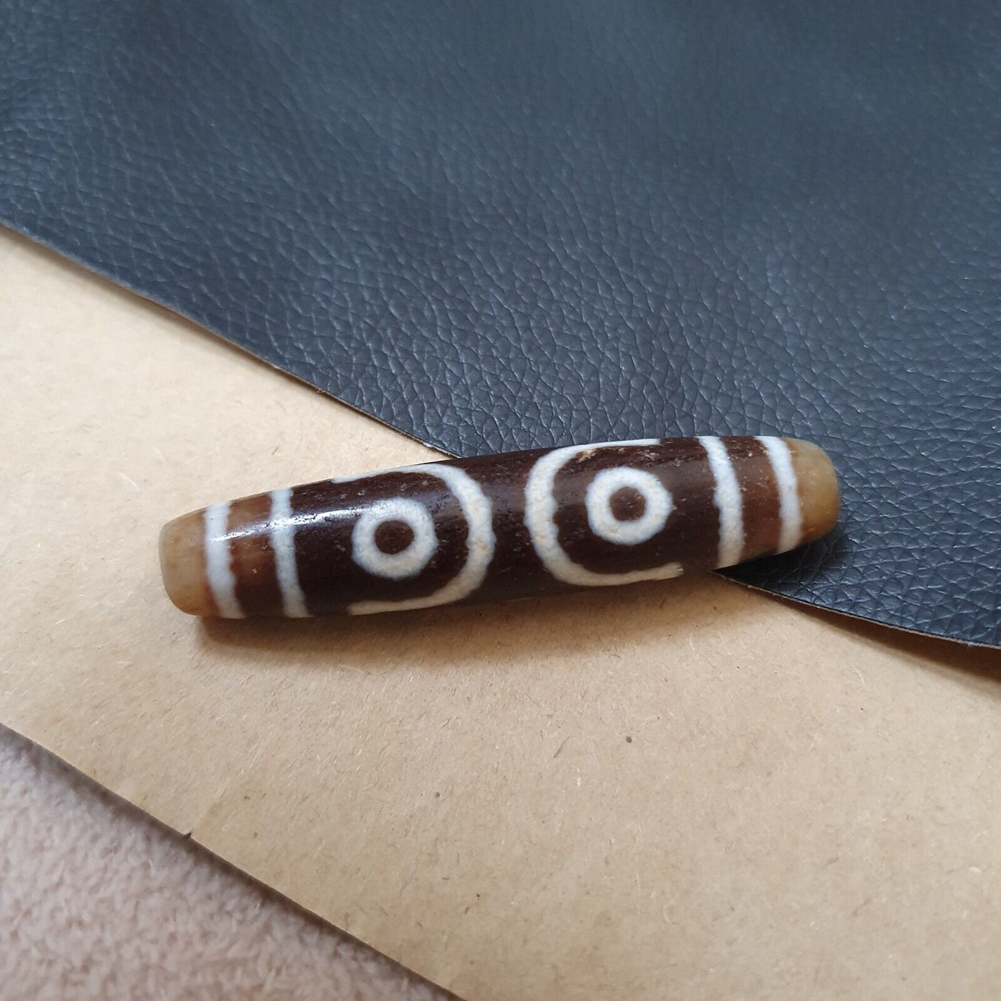 3 eyes bead tibetan dzi bead old amulet agate stone  apr-10