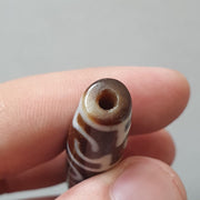 Tibetan nepalese dzi bead unique pattern old amulet agate bead pr-1