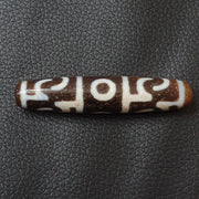 Tibetan nepalese dzi bead unique pattern old amulet agate bead pr-1