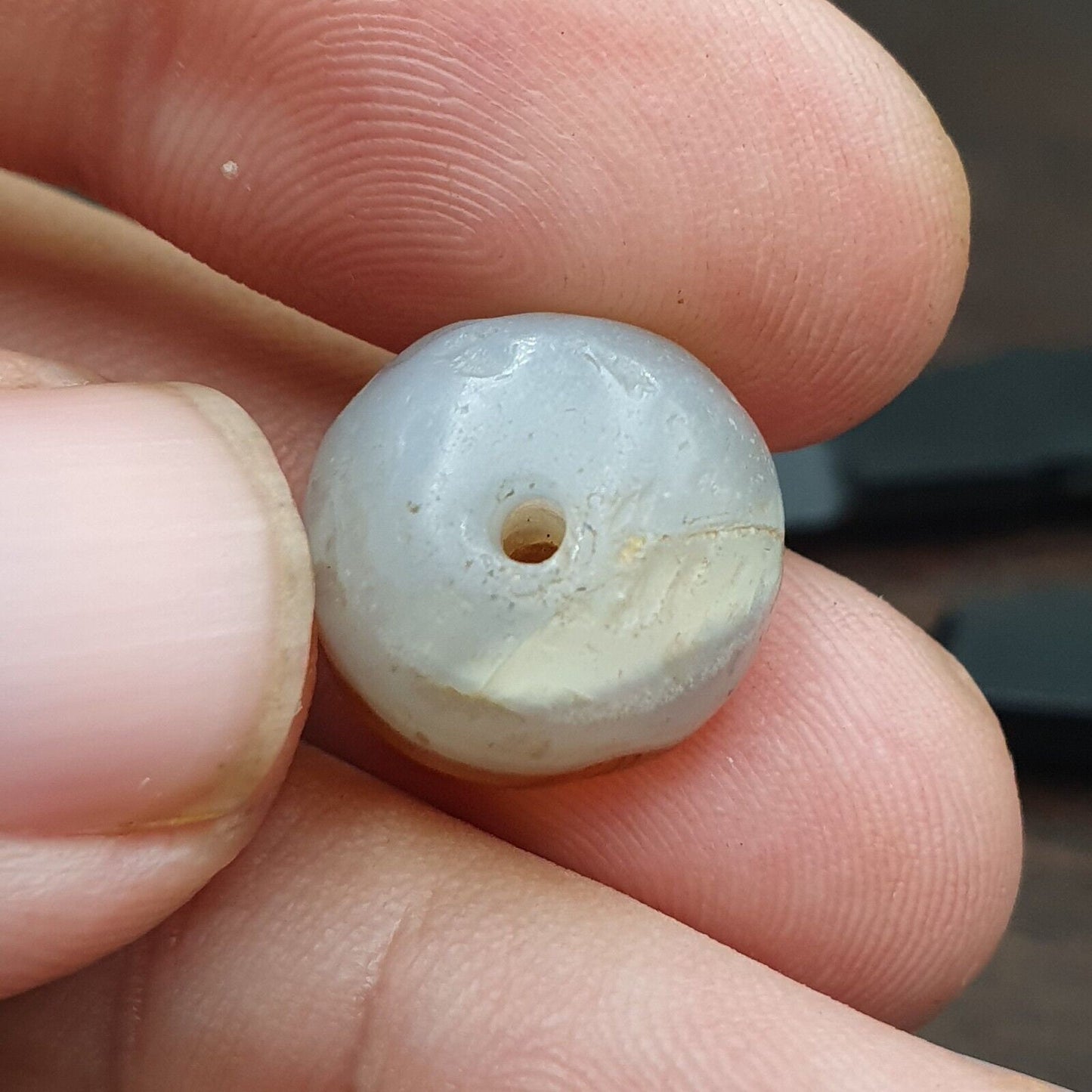 Ancient antique himalayan tibetan bangali agate beads jnt-74