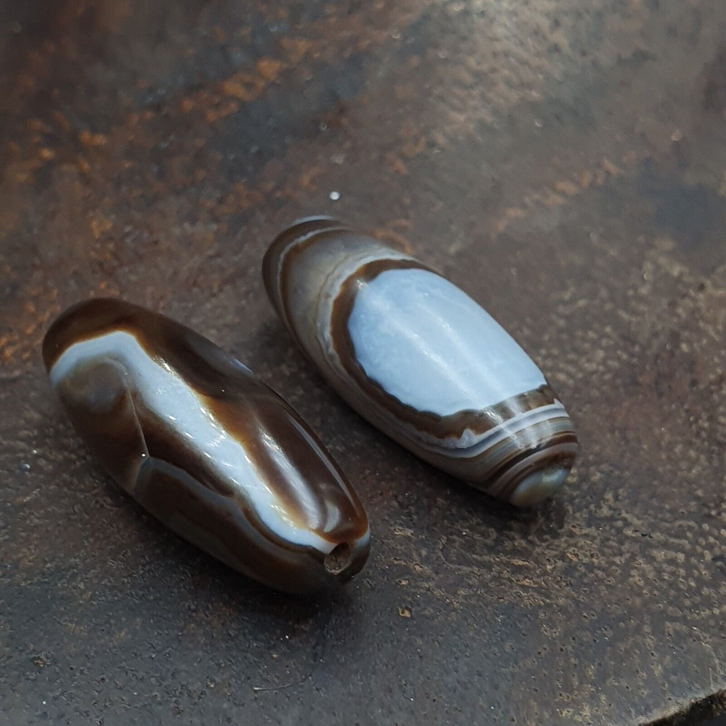 Himalayan Soleimani Agate Beads: Vintage Crystal Eye Agate Lot