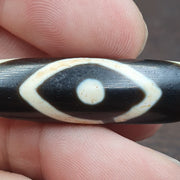 Tibetan Nepalese Himalayan Old Dzi Unique 3 Eye Bead Amulet
