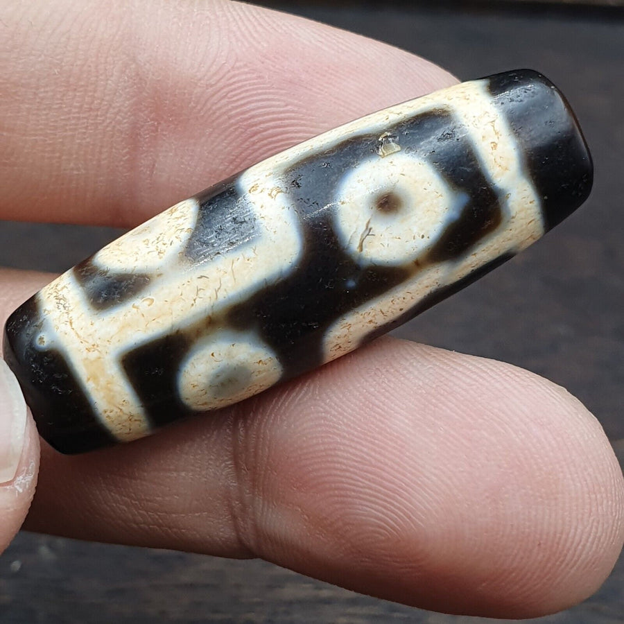 6 eyes tibetan dzi bead old amulet antique agate tibet gzi pendant #tb41