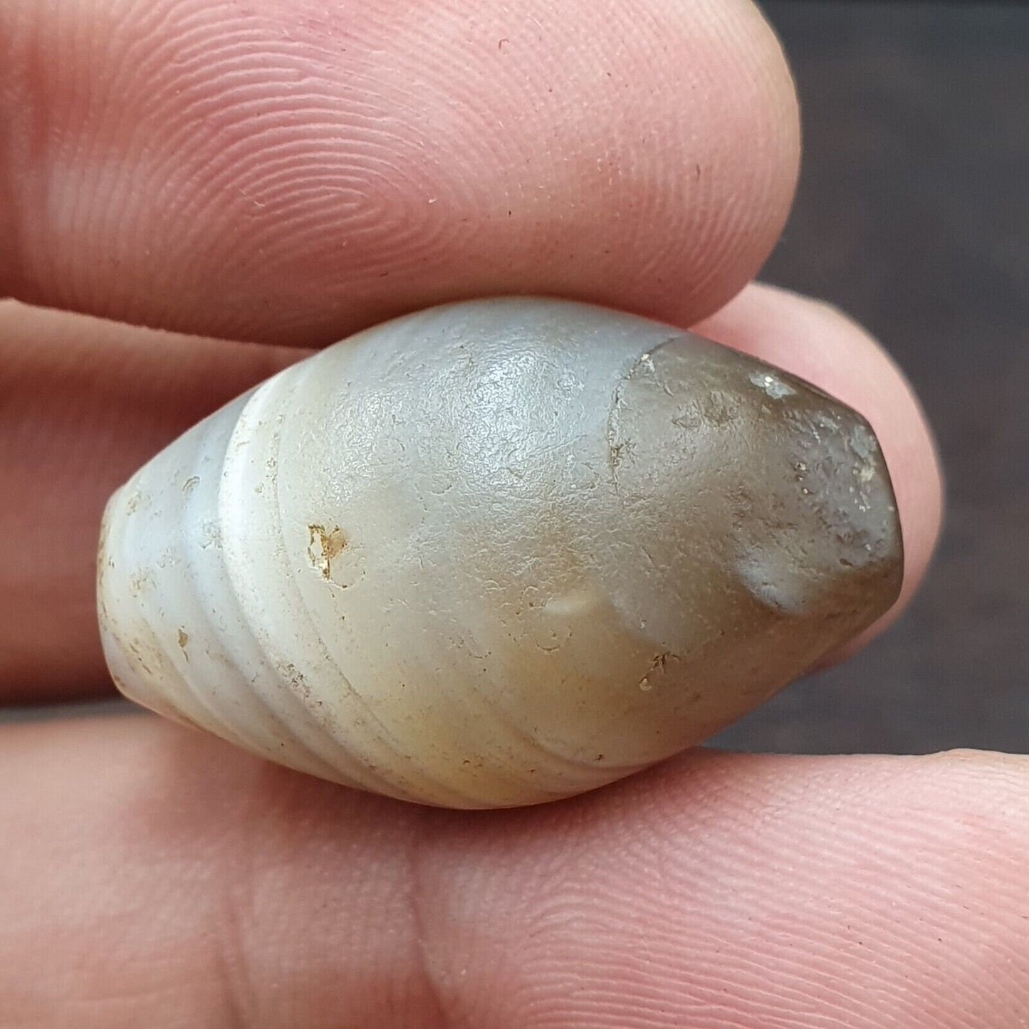 Ancient agate suleimani natural eye pattern agate bead jnt-s3