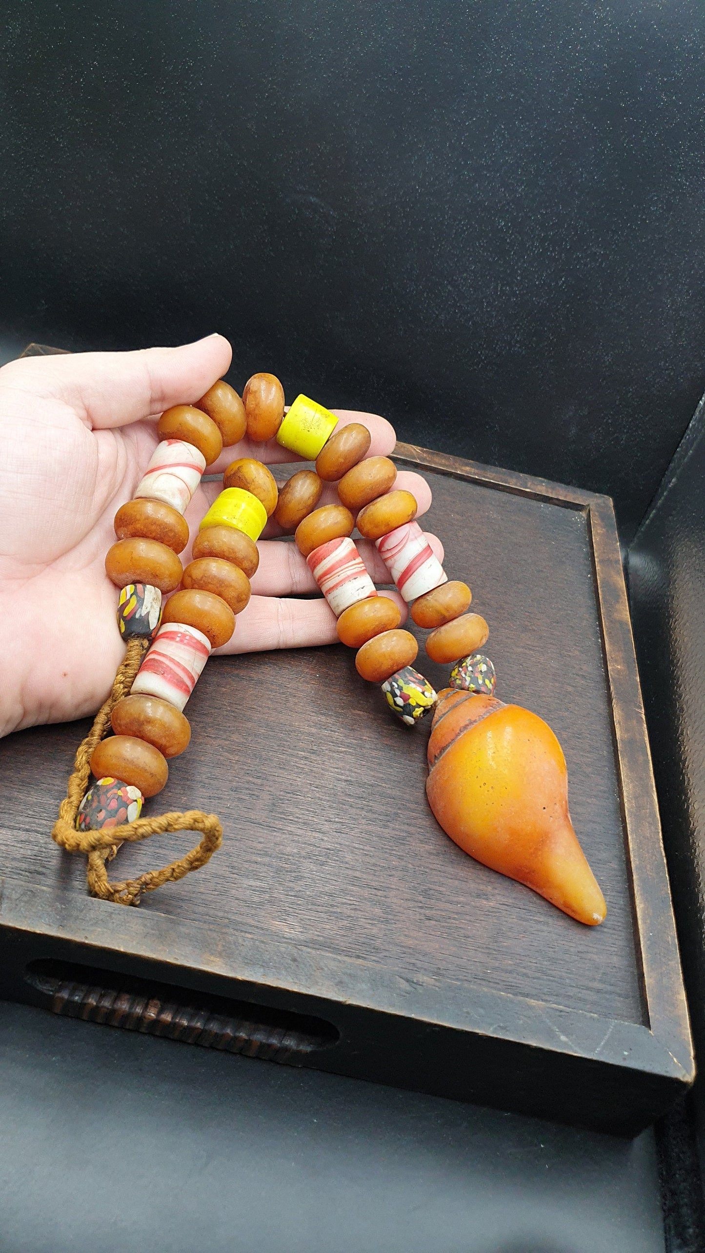 Moroccan Handcrafted Glass Vintage Jewelry African Necklace