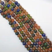 Vintage Trade Candy, Multi-Color Beaded Necklace | Glass Beads | 14-16mm Full Strand, Collector Piece