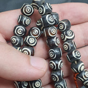Vintage himalayan carved bone 108 beads rosary mala tb-b1