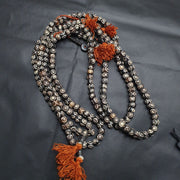 Vintage himalayan carved bone 108 beads rosary mala tb-b1