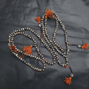 Vintage himalayan carved bone 108 beads rosary mala tb-b1