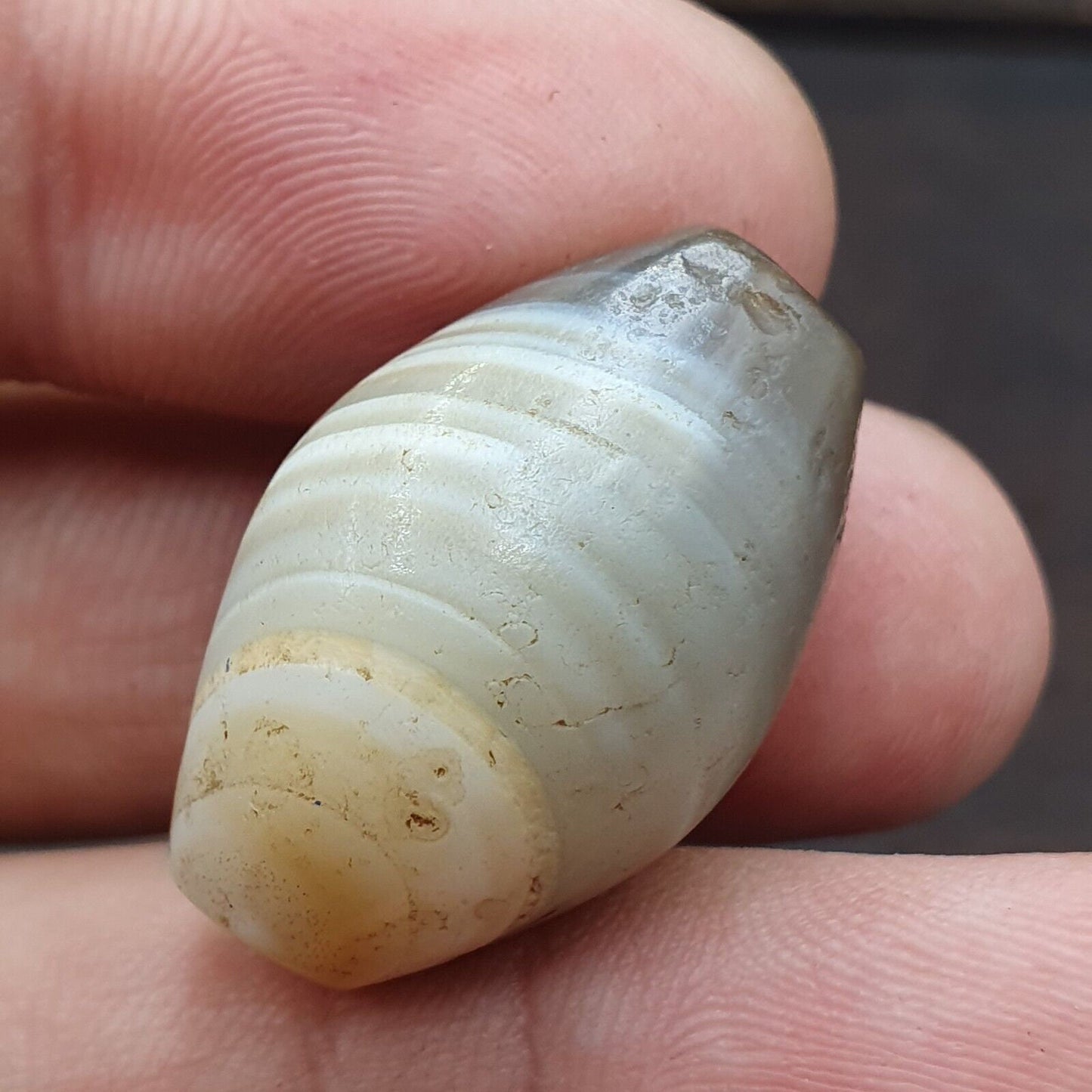 Ancient agate suleimani natural eye pattern agate bead jnt-s3