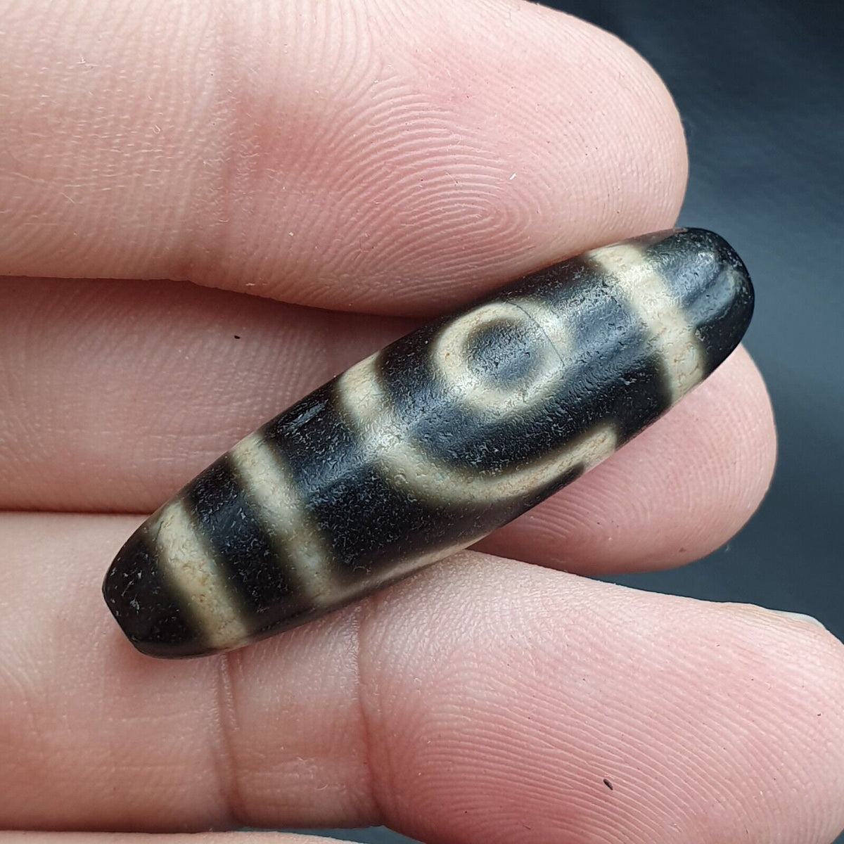 Dzi bead, Tibetan agate beads, spiritual healing amulet, vintage Himalayan dzi stone, protection talisman, meditation mala,