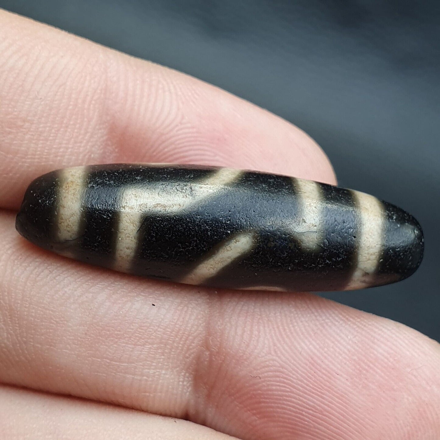 Dzi bead, Tibetan agate beads, spiritual healing amulet, vintage Himalayan dzi stone, protection talisman, meditation mala,