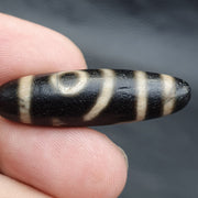 Dzi bead, Tibetan agate beads, spiritual healing amulet, vintage Himalayan dzi stone, protection talisman, meditation mala,