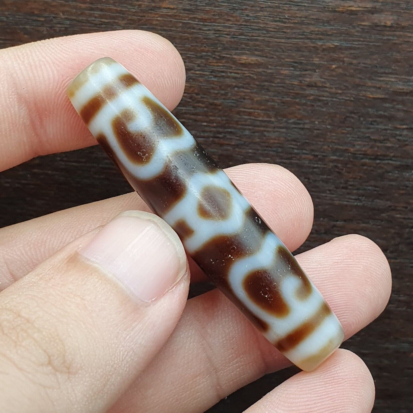 Tibetan treasure vase tasso dzi agate bead