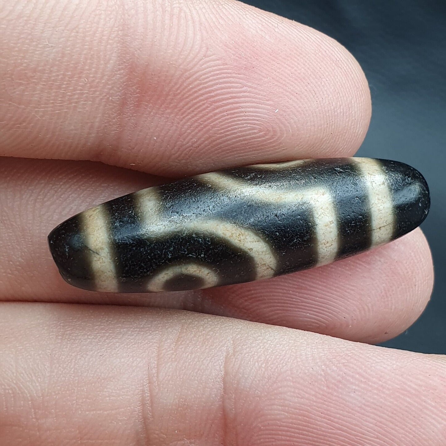 Dzi bead, Tibetan agate beads, spiritual healing amulet, vintage Himalayan dzi stone, protection talisman, meditation mala,