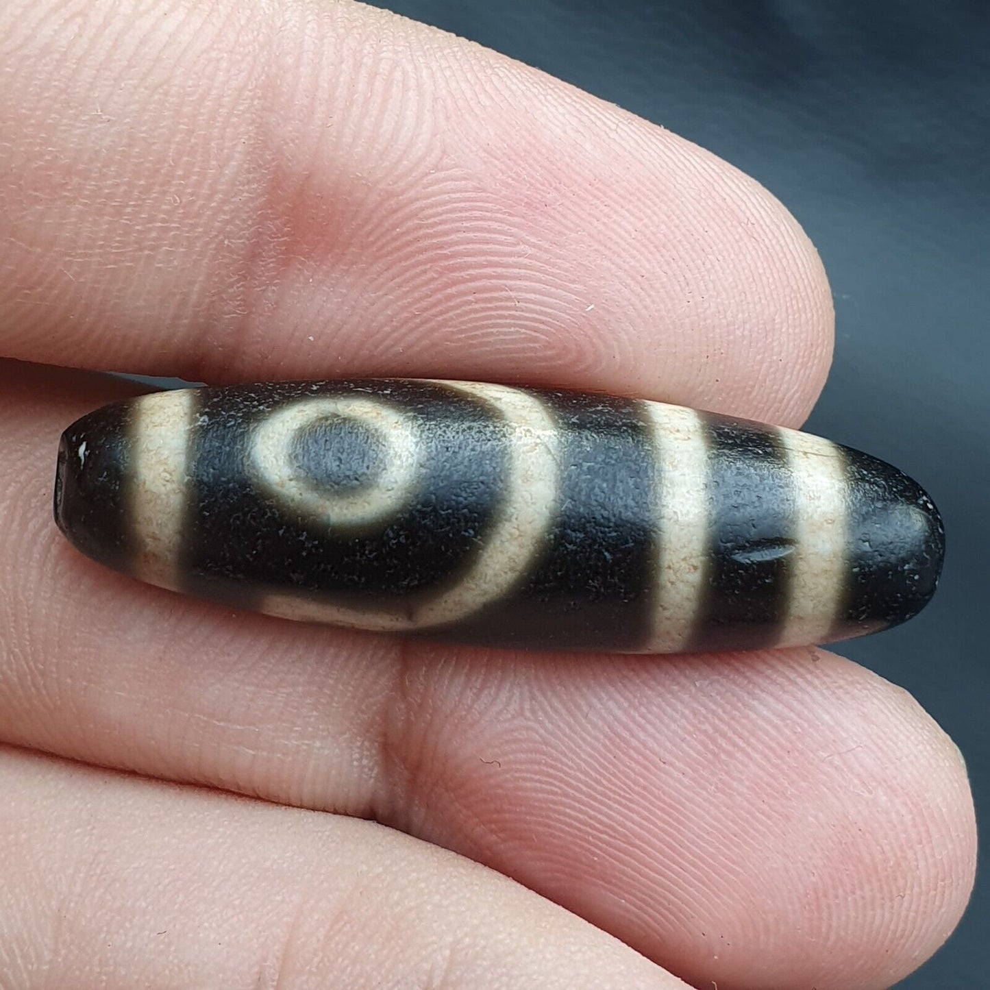 Dzi bead, Tibetan agate beads, spiritual healing amulet, vintage Himalayan dzi stone, protection talisman, meditation mala,