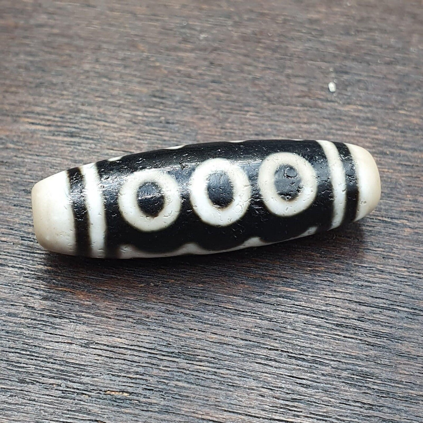 7 eyes tibetan old agate dzi bead unique pattern amulet pendant tb-7