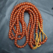 Antique African Trade Beads: Orange Red Glass Beads (8-9mm)