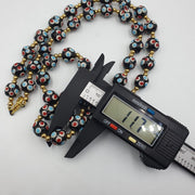 Venetian style skunk beads vintage thousand eyes beads strand