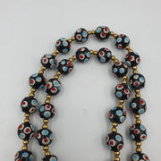 Venetian style skunk beads vintage thousand eyes beads strand