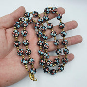 Venetian style skunk beads vintage thousand eyes beads strand