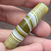 Unique Vintage Old Yemeni Eye Agate Middle Eastern Yellow Agate Bead