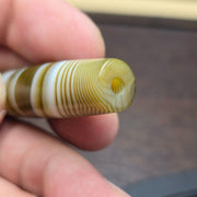 Unique Vintage Old Yemeni Eye Agate Middle Eastern Yellow Agate Bead
