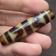 Tibetan top old agate dogtooth eye symbolize dzi bead totem pendant