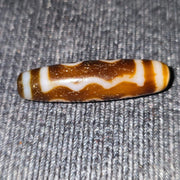 Old himalayan indo tibetan agate bead 5 eyes pattern amulet