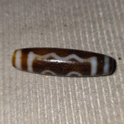 Old himalayan indo tibetan agate bead 5 eyes pattern amulet