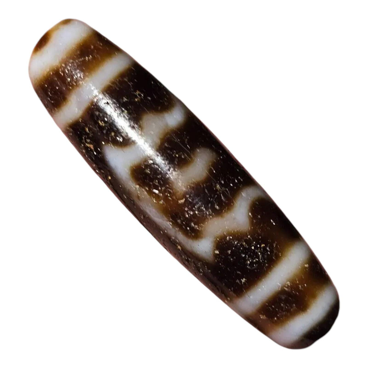 Vintage old himalayan indo tibetan agate beads unique pattern