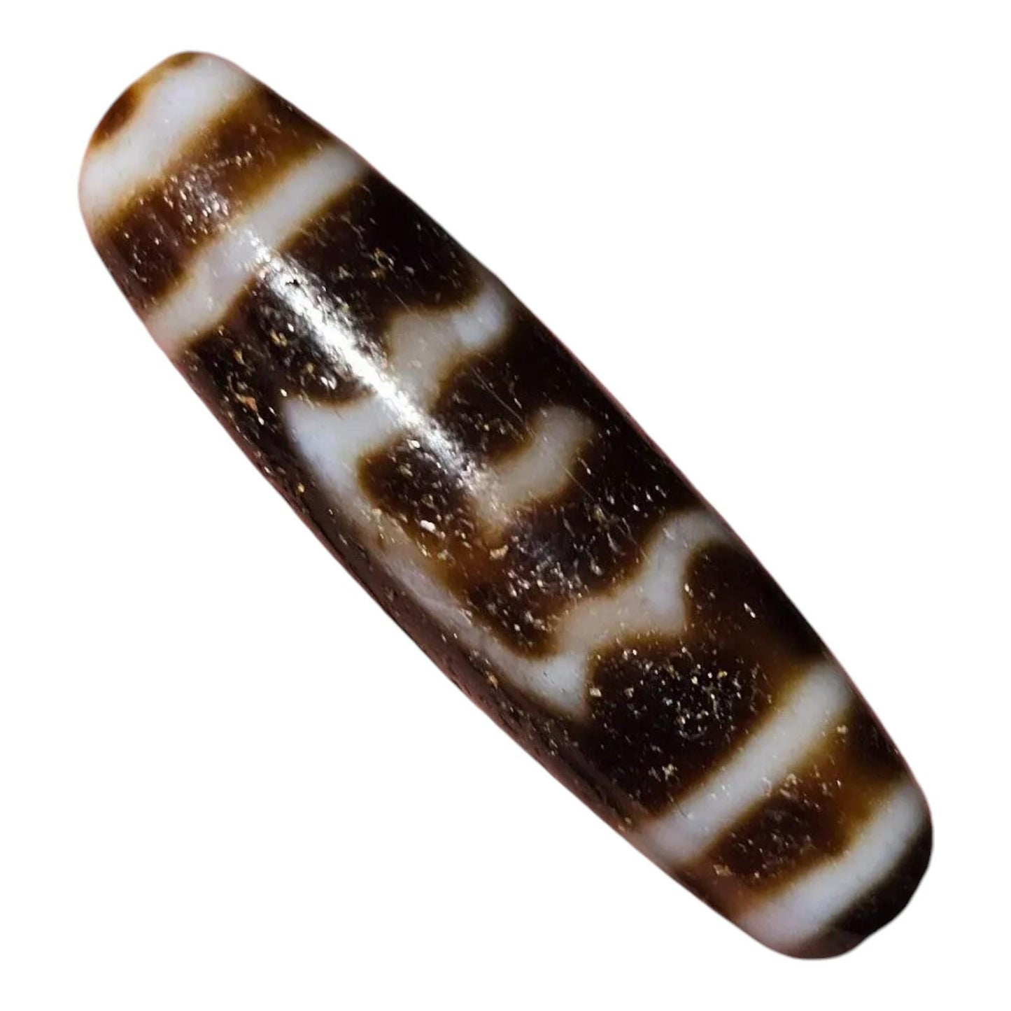 Vintage old himalayan indo tibetan agate beads unique pattern