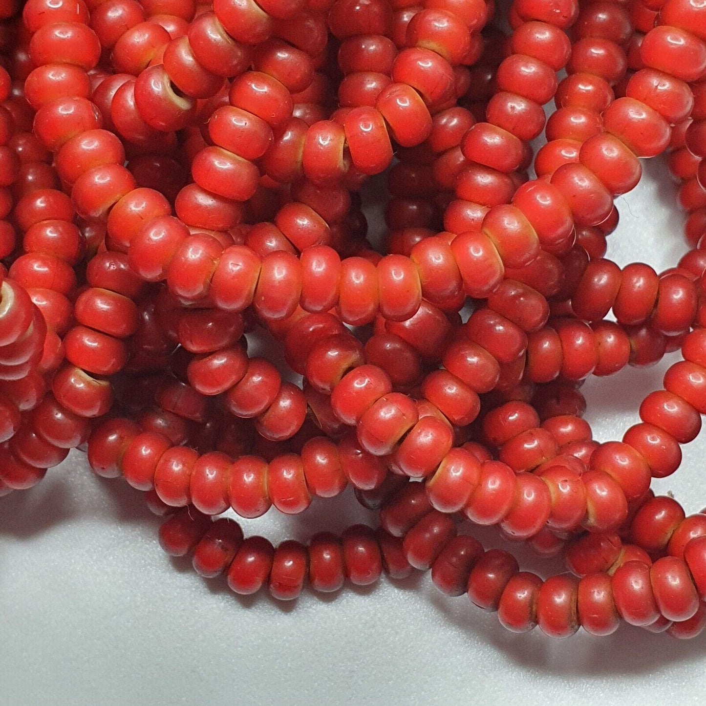 Antique trade beads whiteheart 7mm-4mm