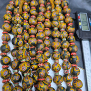 Vintage venetian style gabri and chevron mix glass beads necklace mx-870.