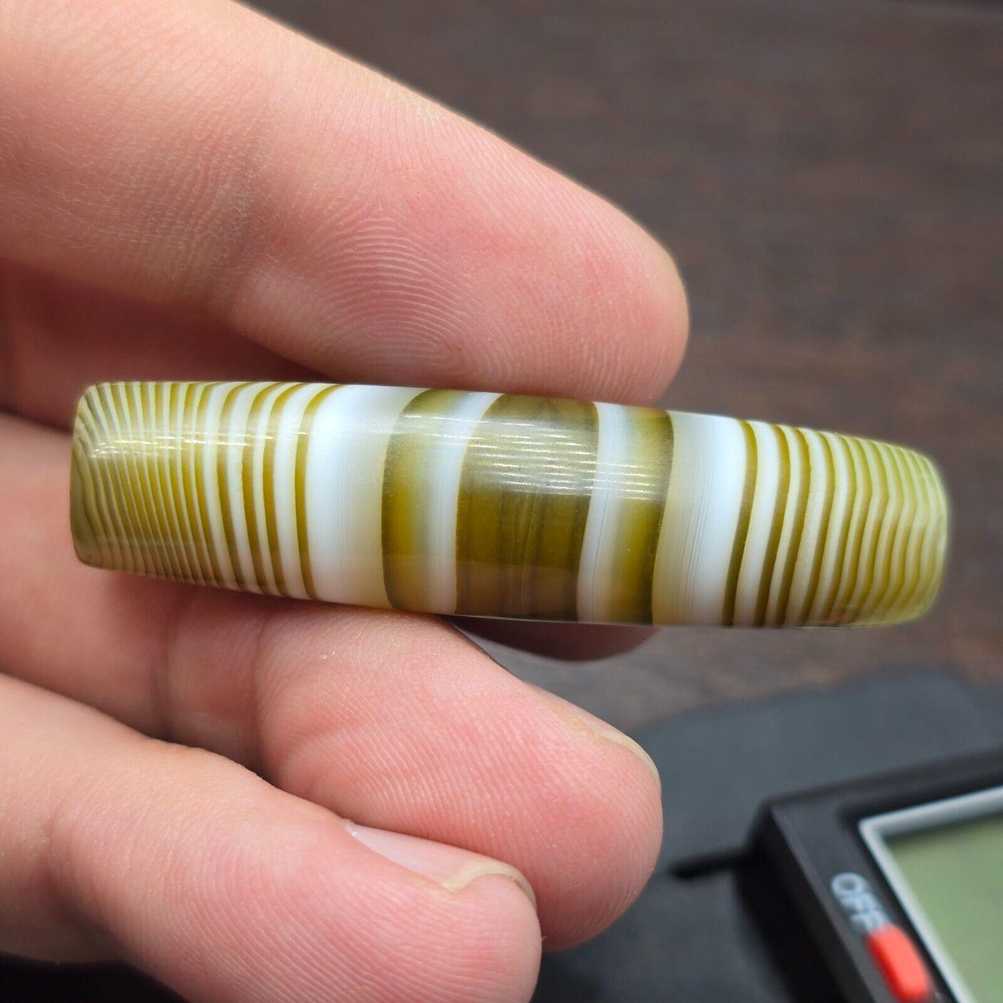 Unique vintage old yemeni eye agate middle eastern yellow agate bead sp-6