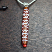 Rare pattern taiwanese south east asian etched agate bead