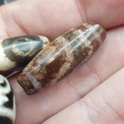 Lot 9 vintage tibetan unique pattern eyes agate stone dzi bead amulet