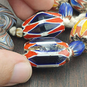 Vintage venetian style chevron big beads collection beaded necklace b21