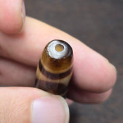 Tibetan top old agate dogtooth eye symbolize dzi bead totem pendant