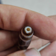 Vintage old himalayan indo tibetan agate beads turtle pattern