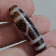 Vintage old himalayan indo tibetan agate beads turtle pattern